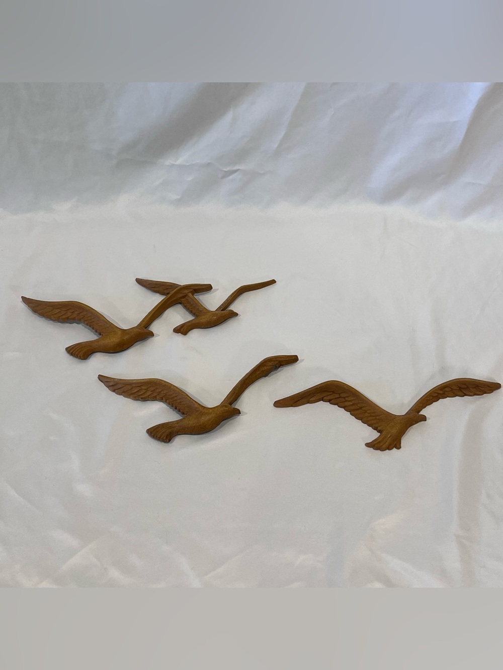 1981 HOMCO #7619 Flying Seagulls 3 Piece 4 Bird Wall Decor
